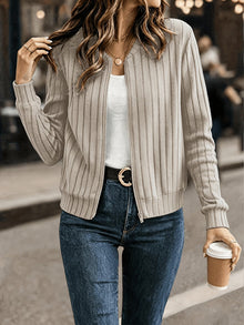 Nalia – Strickjacke Mit Einem Ärmel – Aprikose