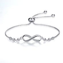 Verstellbares Unendlichkeit Armband in Silber – Silber