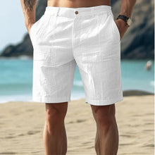 Lässige Herren Leinen Shorts für entspannte Sommertage – Weiß