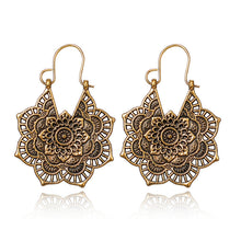 Lotus-Mandala-Ohrringe – Gold