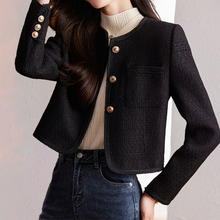 Amélie Kurze Jacke aus Tweed – Pérle Schwarz