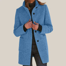 Luxus & Wärme Wintermantel –  ALINA – Blau