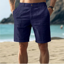 Lässige Herren Leinen Shorts für entspannte Sommertage – Dunkelblau