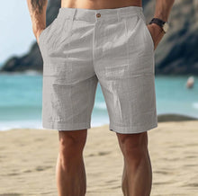 Lässige Herren Leinen Shorts für entspannte Sommertage – Grau