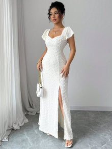 Abendkleid Maxi Hochzeitsgast Elegant – Weiß