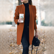 Savannah - Stilvoller langer Blazer – Orange