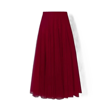 Maleah - Eleganter Faltenrock – Dunkelrot