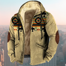 Laszlo - Hoodie-Jacke im Retro-Design – Khaki