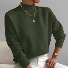 Roxana - Gemütlicher Pullover mit Stehkragen – Grün