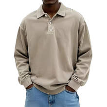 Clayton - Langarm-Poloshirt im zeitgemäßen Design – Khaki