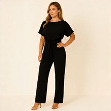 Nora - Stilvoller Jumpsuit mit Gürtel – Schwarz