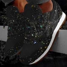 Ross - Stylishe Glitzer-Sneaker – Schwarz