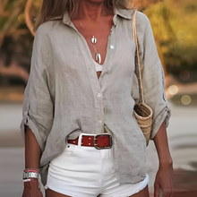 Milana - Bequemes Langarmshirt – Grau