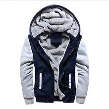 Istvan - Stilvolle und warme Kapuzenjacke – Blau/Grau