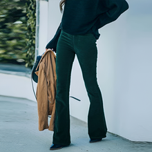 Walker - Elegante Hose mit weitem Bein – Grün
