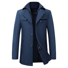 Andrew - Eleganter und wärmender Mantel – Marineblau