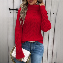 Amélie - Komfortabler Rollkragenpullover – Rot