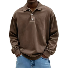 Clayton - Langarm-Poloshirt im zeitgemäßen Design – Braun