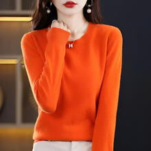 Erica - Klassischer und behaglicher Pullover – Orange