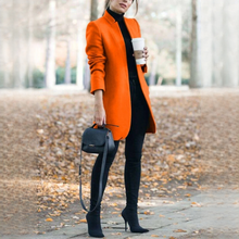 Savannah - Stilvoller langer Blazer – Helles Orange