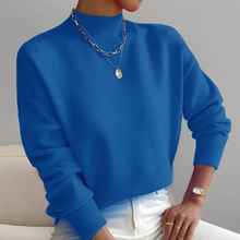 Roxana - Gemütlicher Pullover mit Stehkragen – Blau