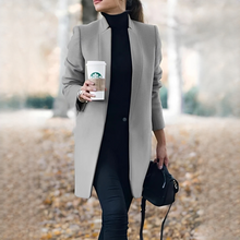 Savannah - Stilvoller langer Blazer – Hellgrau