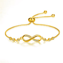 Verstellbares Unendlichkeitsarmband in Silber – Gold