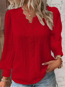 Friedelina | Stilvolle Herbstoberteil – Rot