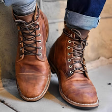 Garrick - Strapazierfähige Vintage-Stiefel – Braun