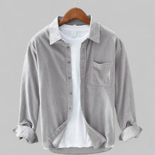 Alighiero | Langärmliges Cordhemd – Beige