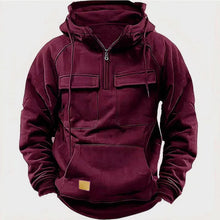 Alvaro | Hoodie mit Futter aus Baumwollmischung – Burgund