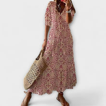 Anna – Damen Boho Sommerkleid – Rosa