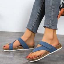 KorkFlex™ – Orthopädische offene Kork Sandalen für Damen – Blau