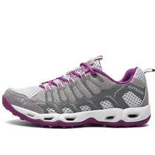 Ashton | Vielseitige Unisex Wanderschuhe – Hellgrau / Lila