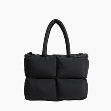 Puffer Schultertasche Damen – Stylische Alltagstasche für Arbeit & Freizeit – Schwarz
