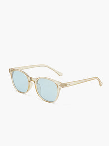 Retro Schild-Sonnenbrille Hellblau – UV400 Schutz, Unisex – Hellblau