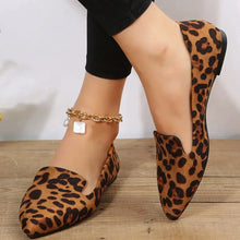 Ivy - Leopard spitze zehen loafers – Leopard