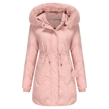 BELLE - Wattierte Winterjacke mit flauschigem Kragen – Rosa