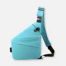Unisex Schlank Anti-Diebstahl Umhängetasche | Klein – Himmelblau