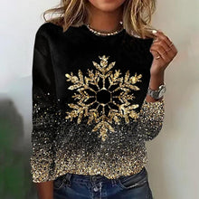 Elegantes Pailletten-Langarmshirt für Damen mit Glitzereffekt – Schwarz