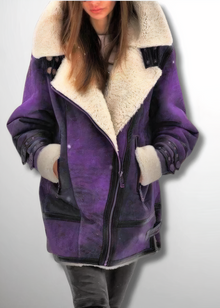 BRYNN - Kuschelige Winterjacke – Lila