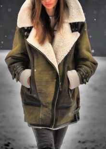 BRYNN - Kuschelige Winterjacke – Grün