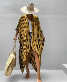 Palm Isle - Verführerischer Strand-Kimono – Boho - Gelb