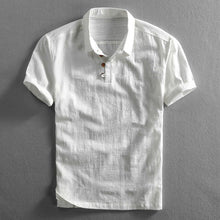 Sommerliches Komfort-Poloshirt für Männer – Elfenbeinweiß