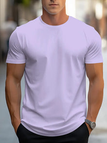 Owen - T-Shirt Stilvolles Herren Oberteil – Helles Lila