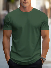 Owen - T-Shirt Stilvolles Herren Oberteil – Dunkelgrün