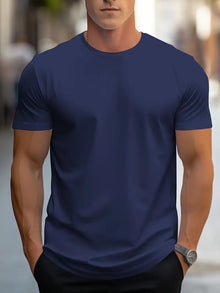 Owen - T-Shirt Stilvolles Herren Oberteil – Marineblau