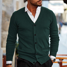 Bequeme Herren Strickjacke – Dunkelgrün