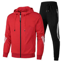 Bequemer Trainingsanzug mit modernem Design – Rot