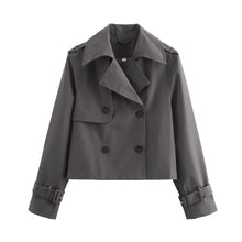 Liriane | Elegante Trenchcoat-Jacke mit Komfort – Dunkelgrau